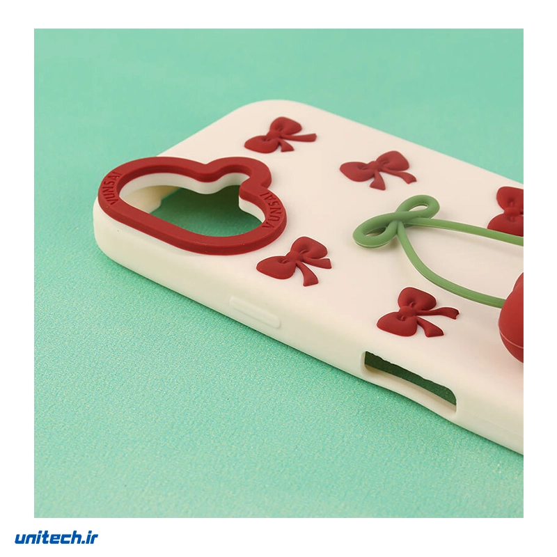 قاب سیلیکونی طرح گیلاس آویزدار مناسب iphone 161